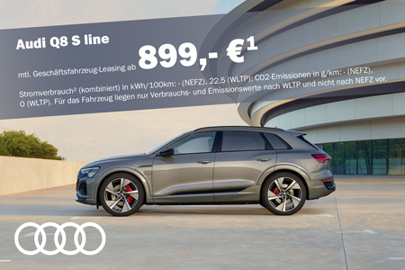 Audi Q8 S line e-tron Geschäftsleasing