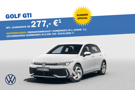 VW Summer Special Golf GTI Geschäftsleasing