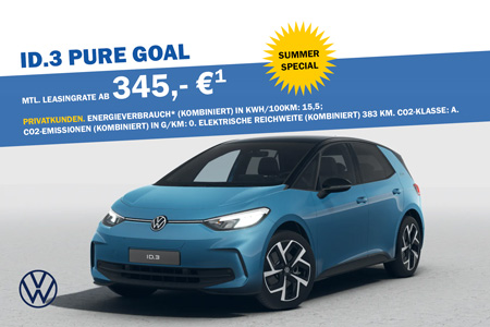 VW Summer Special ID.3 Pure GOAL Privatleasing