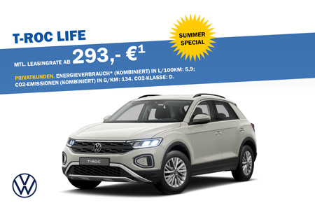 VW Summer Special T-Roc Life Privatleasing